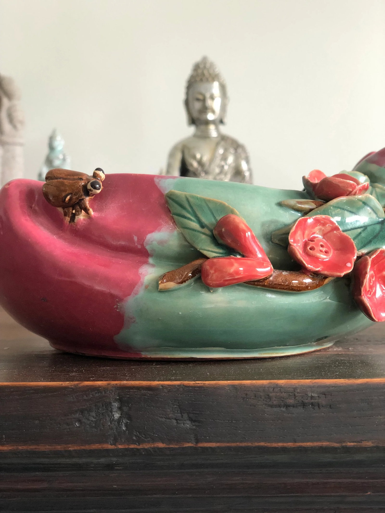 Vintage Chinese Peach Offering Bowl - 11
