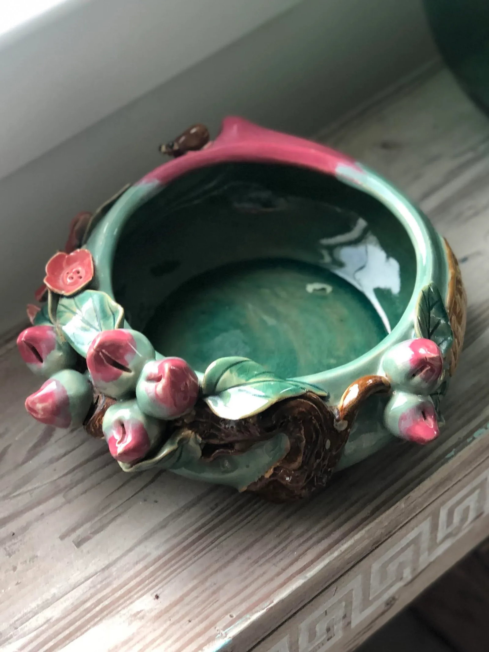 Vintage Chinese Peach Offering Bowl - 2