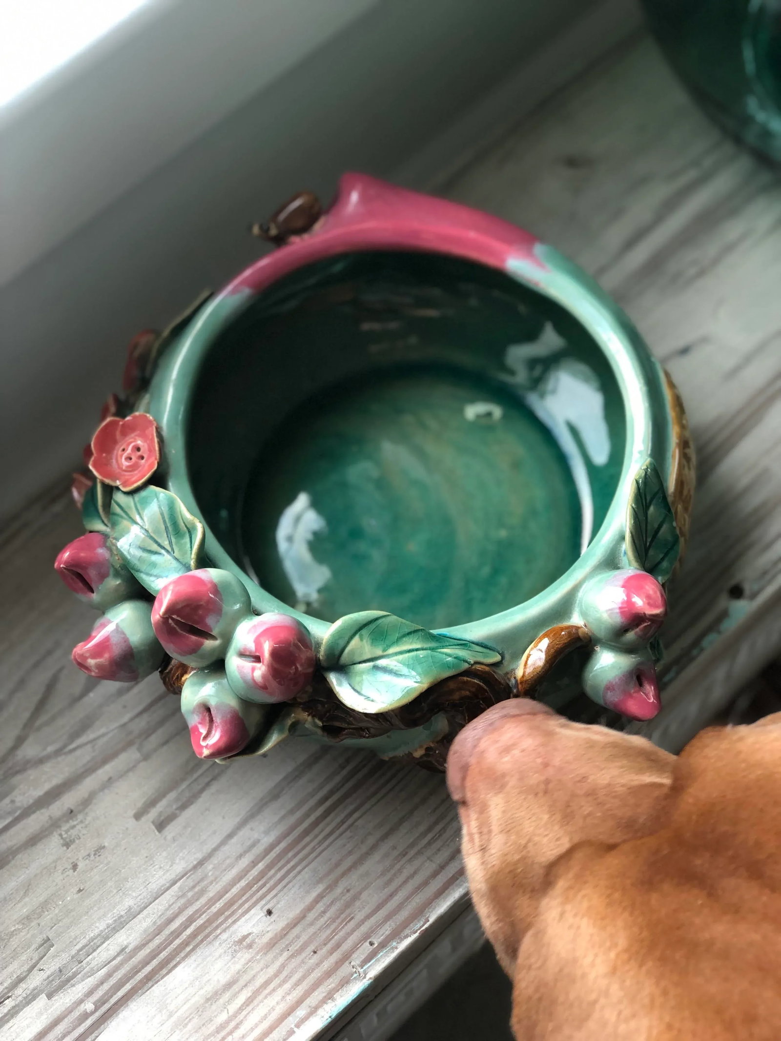 Vintage Chinese Peach Offering Bowl - 3