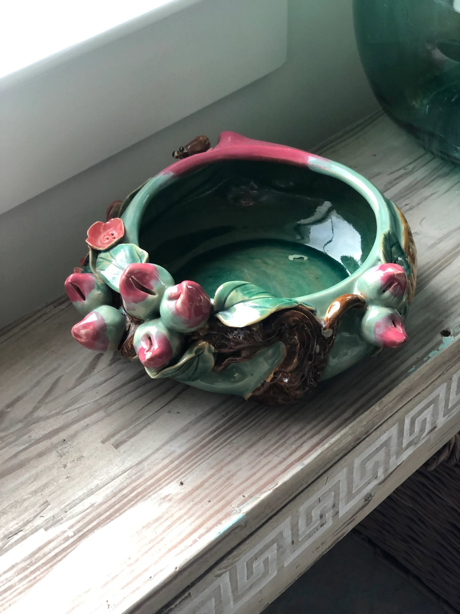 Vintage Chinese Peach Offering Bowl - 5