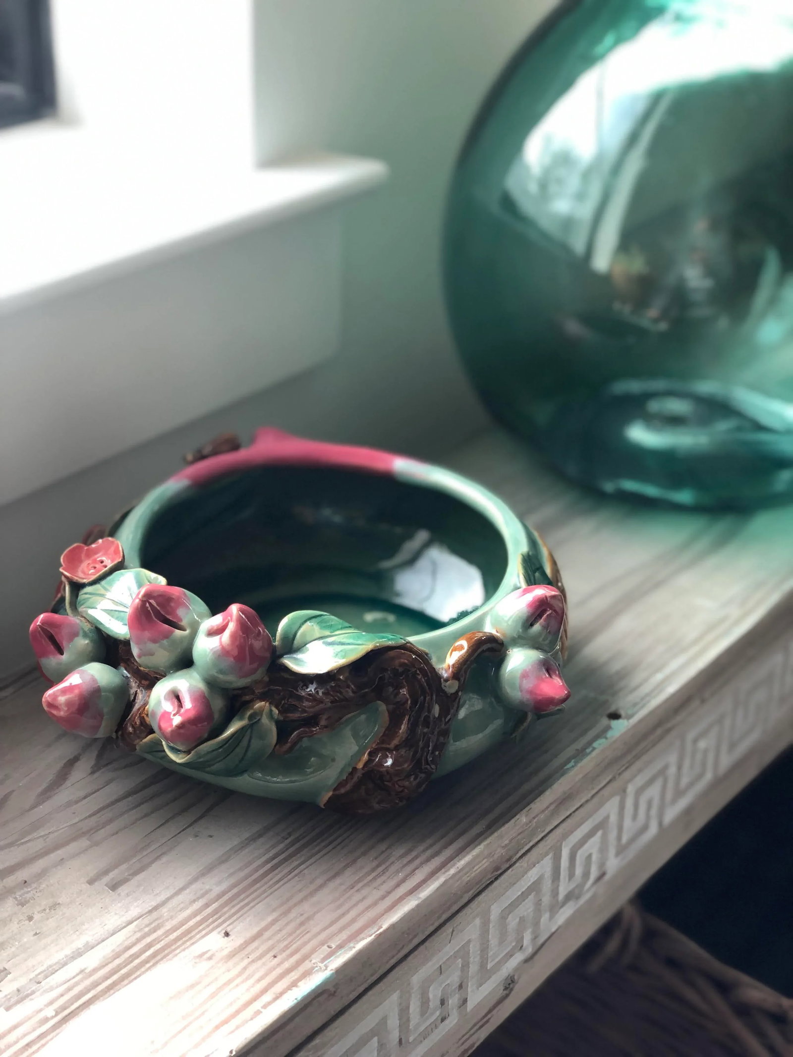 Vintage Chinese Peach Offering Bowl - 7