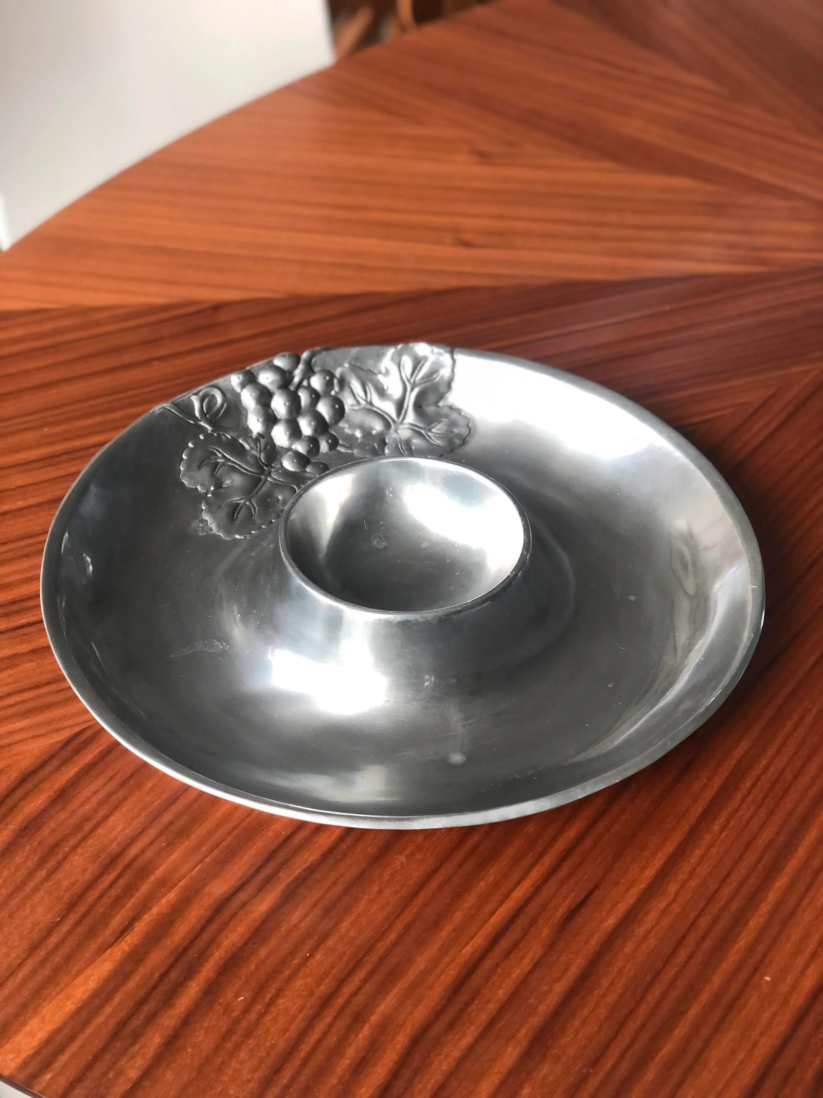 Arthur Court Aluminum Chip & Dip Dish-Dated 2006 - 2