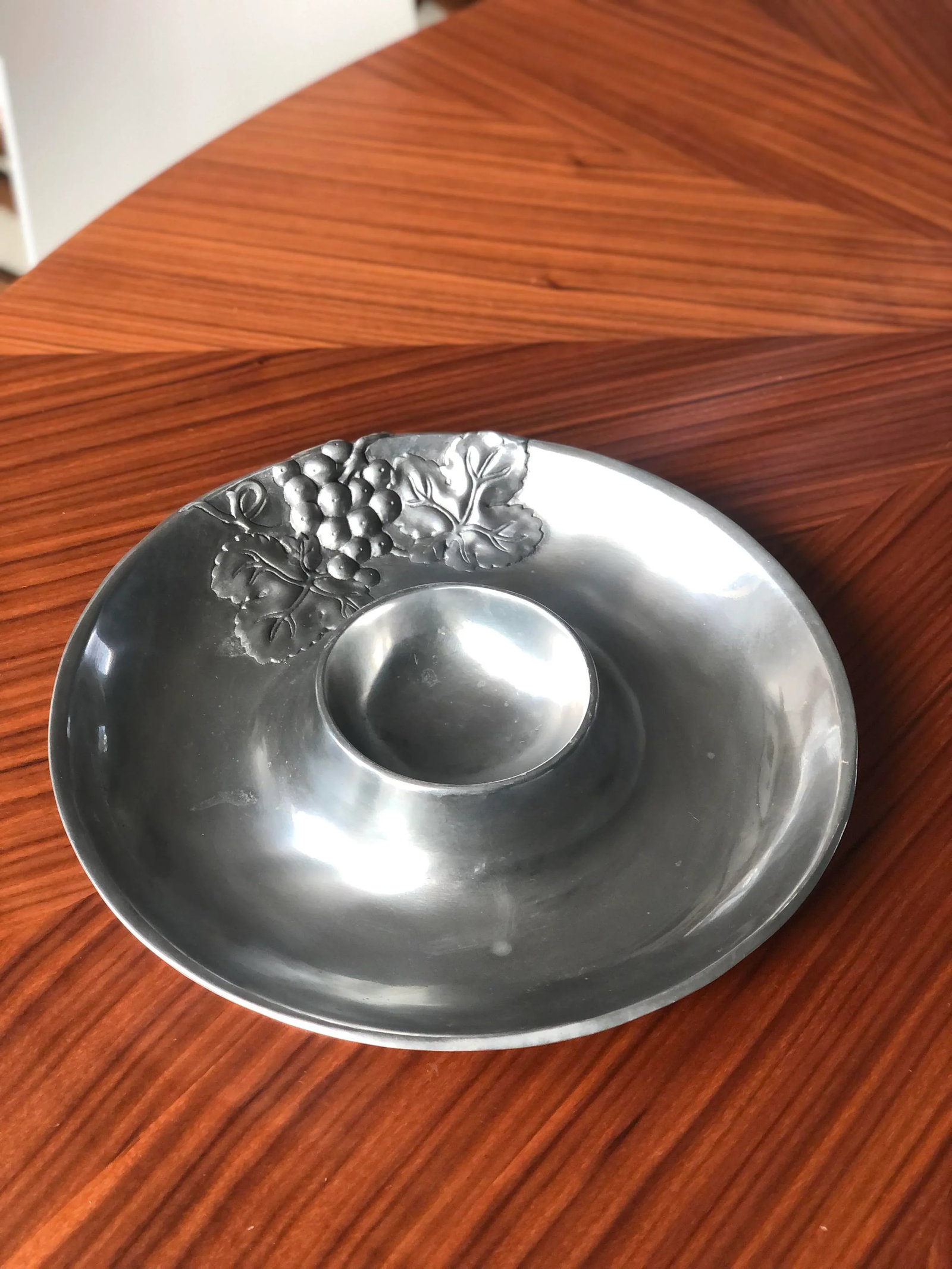 Arthur Court Aluminum Chip & Dip Dish-Dated 2006 - 4