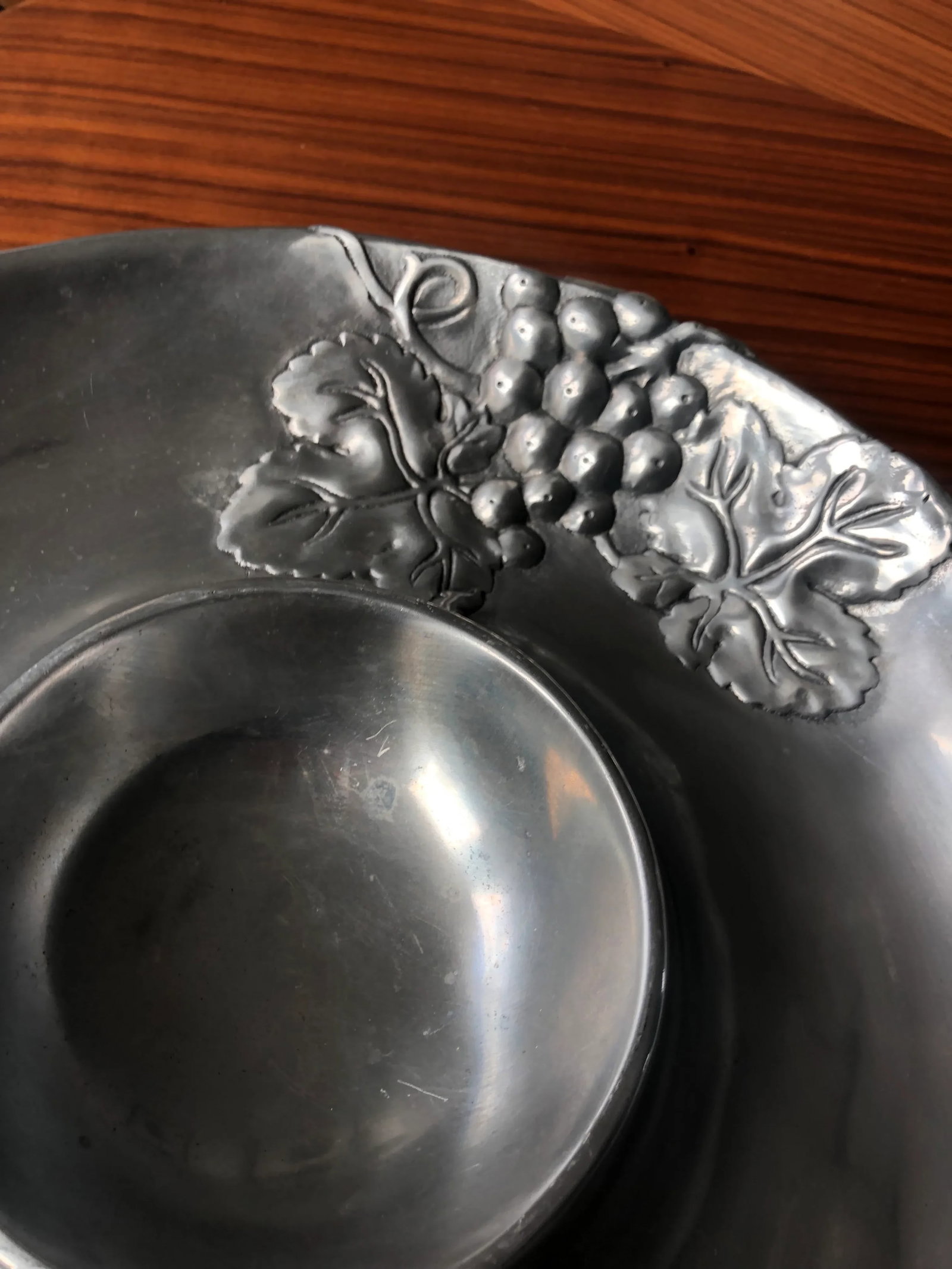 Arthur Court Aluminum Chip & Dip Dish-Dated 2006 - 7