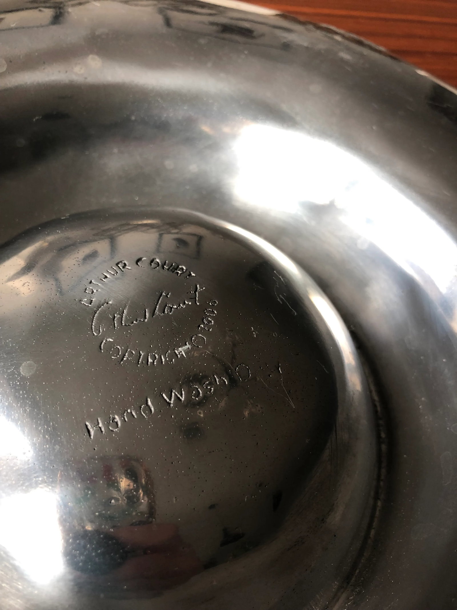 Arthur Court Aluminum Chip & Dip Dish-Dated 2006 - 9