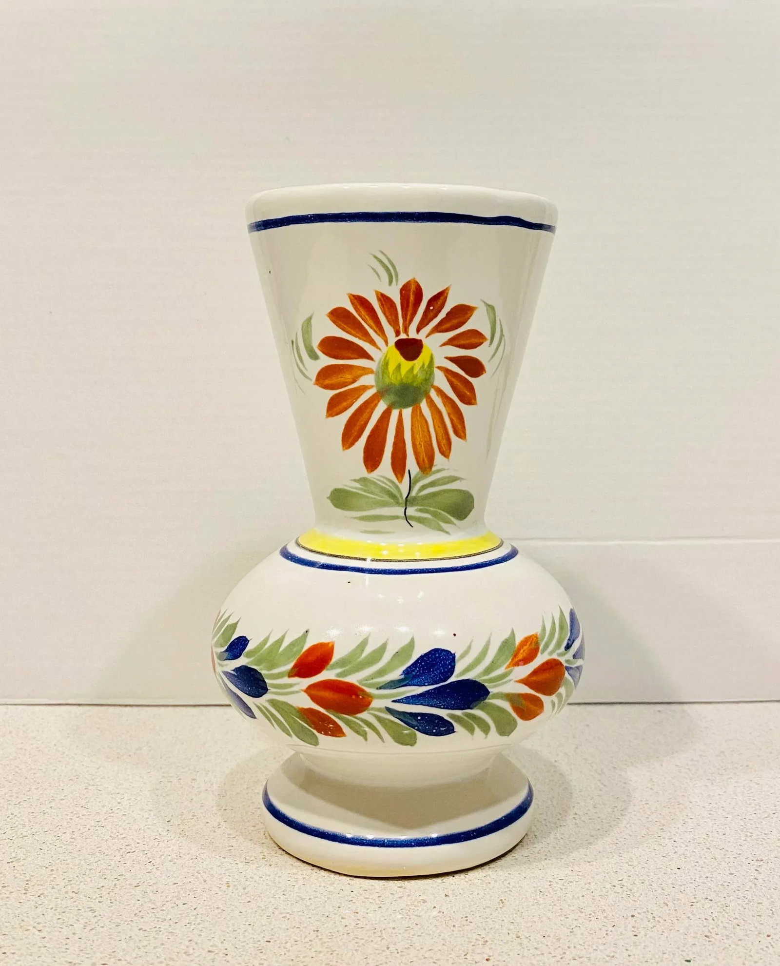 1960s French Quimper Faience Bud Vase - 2