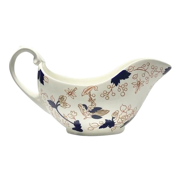 1970s Coalport "Hong Kong" Imari Bird Bone China Gravy Boat: Coalport "Hong Kong" Imari Bird Bone China Gravy Boat 8 1/4" England. No chips, cracks, or fleabites. Length 8 1/4" Width 3 1/2" Height 4 1/2" Circa 1970-80s Condition: Alterations: Original