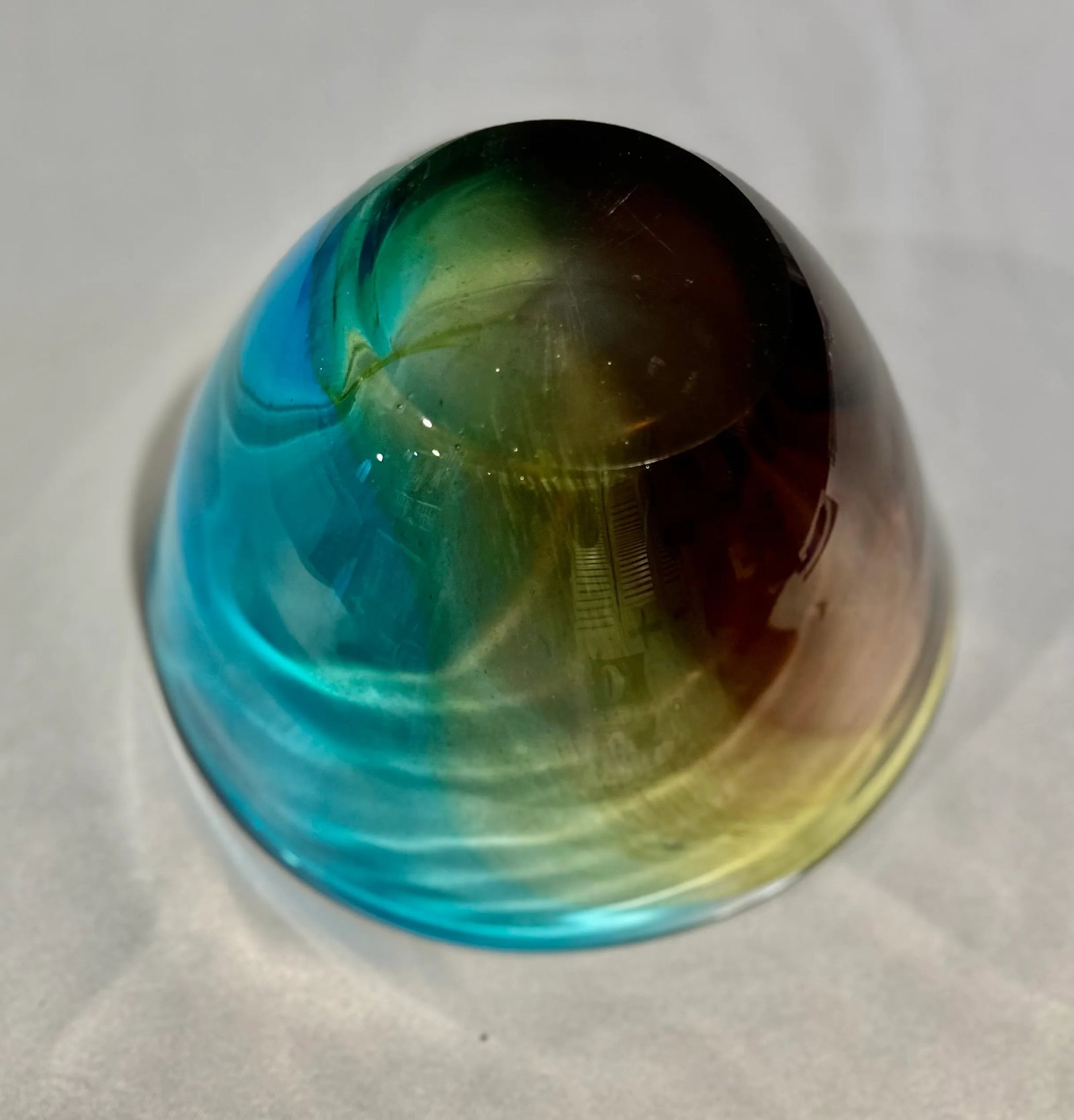 Vintage Murano Large Tri-Color Decorative Bowl - 6