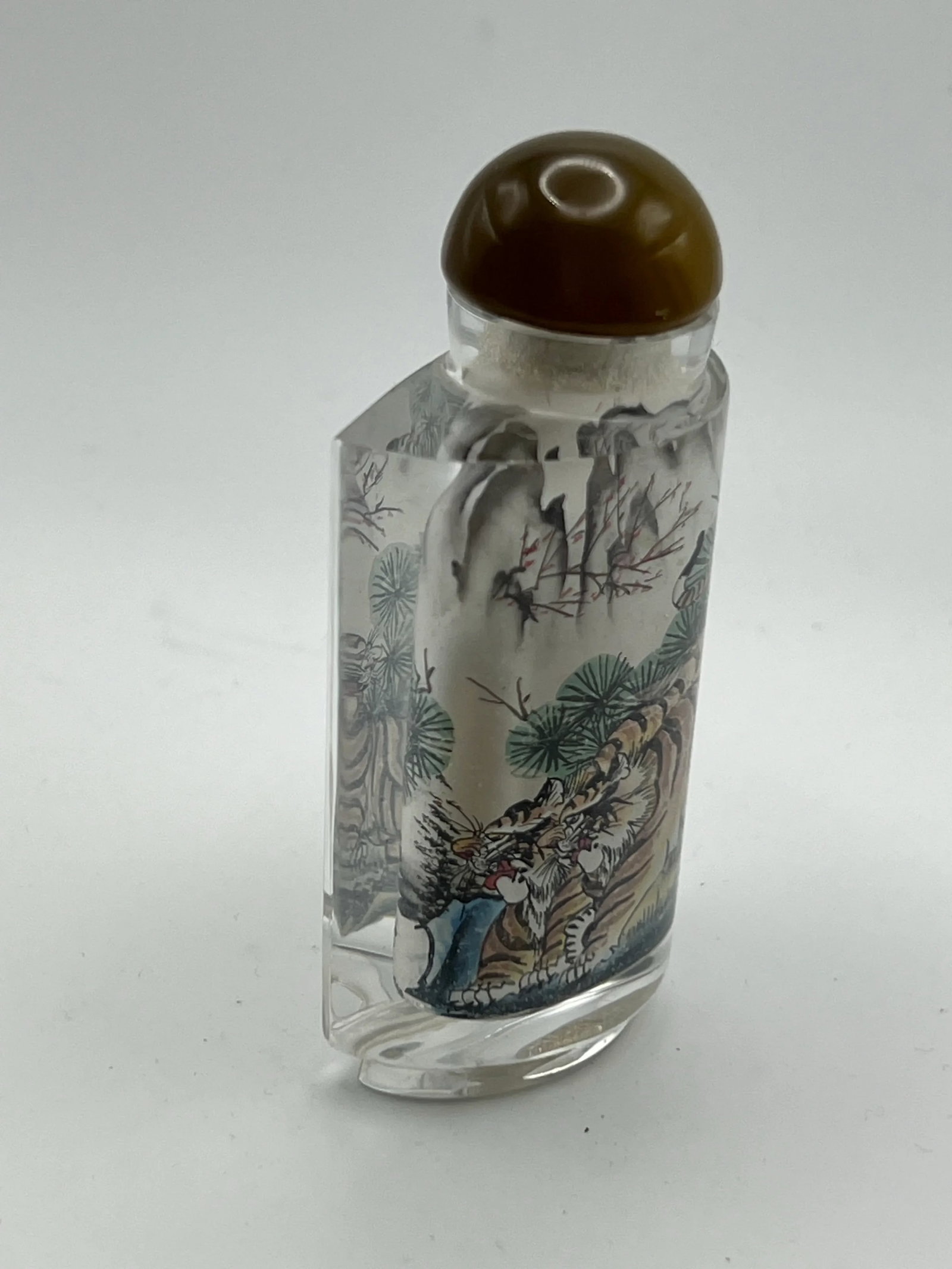 Inside Painting Snuff Bottle With Tigers - 2