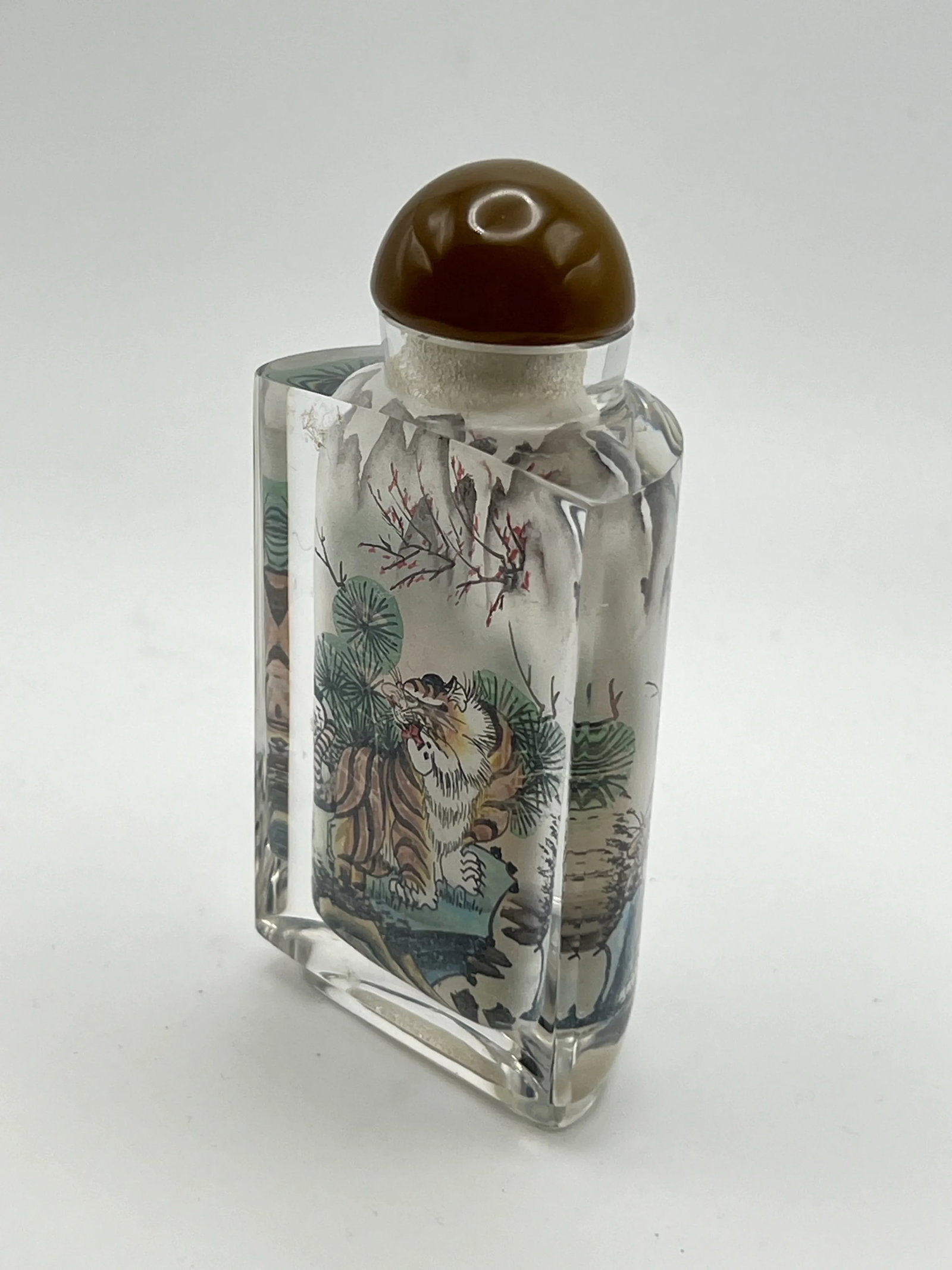 Inside Painting Snuff Bottle With Tigers - 3