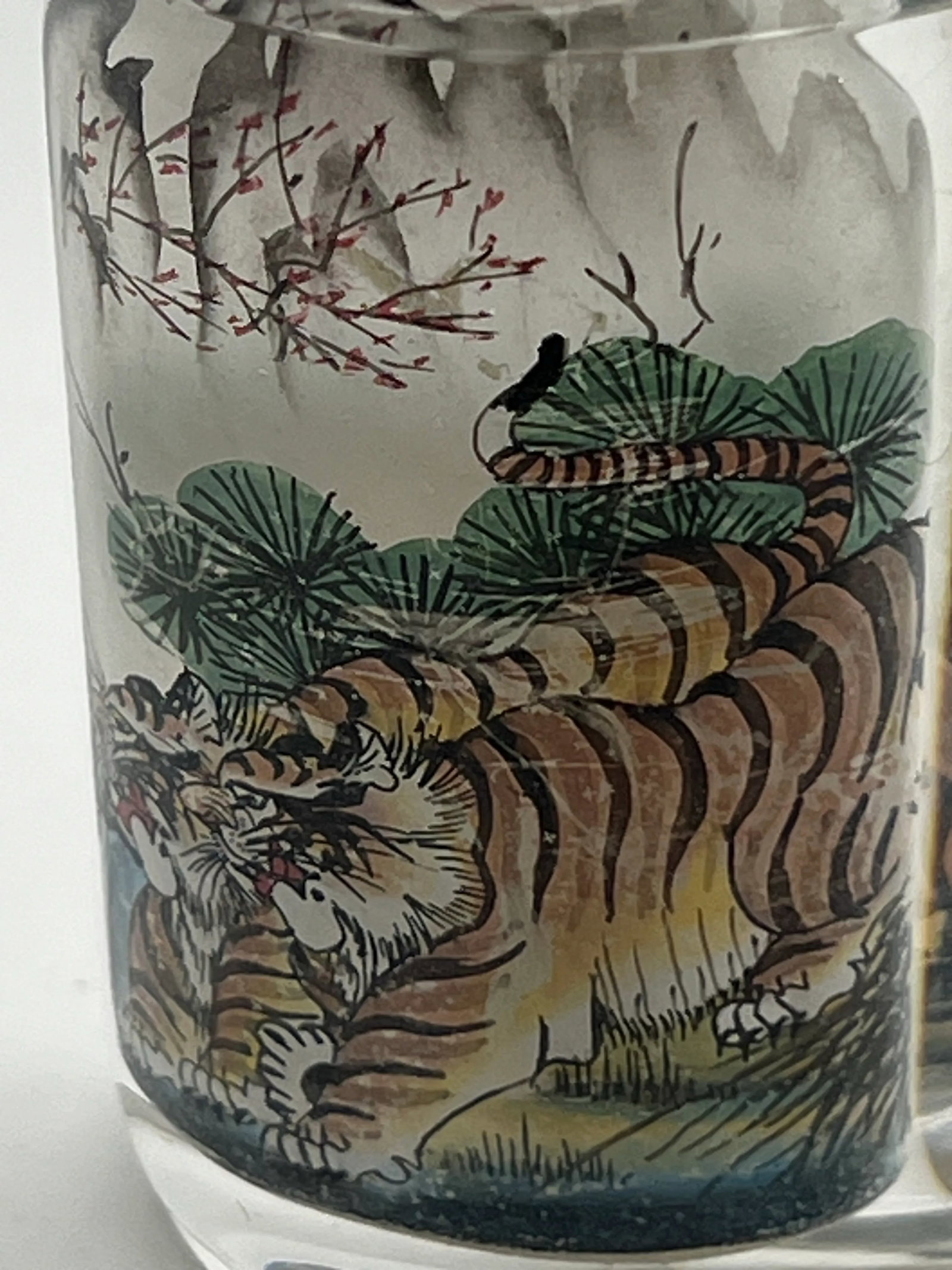 Inside Painting Snuff Bottle With Tigers - 6