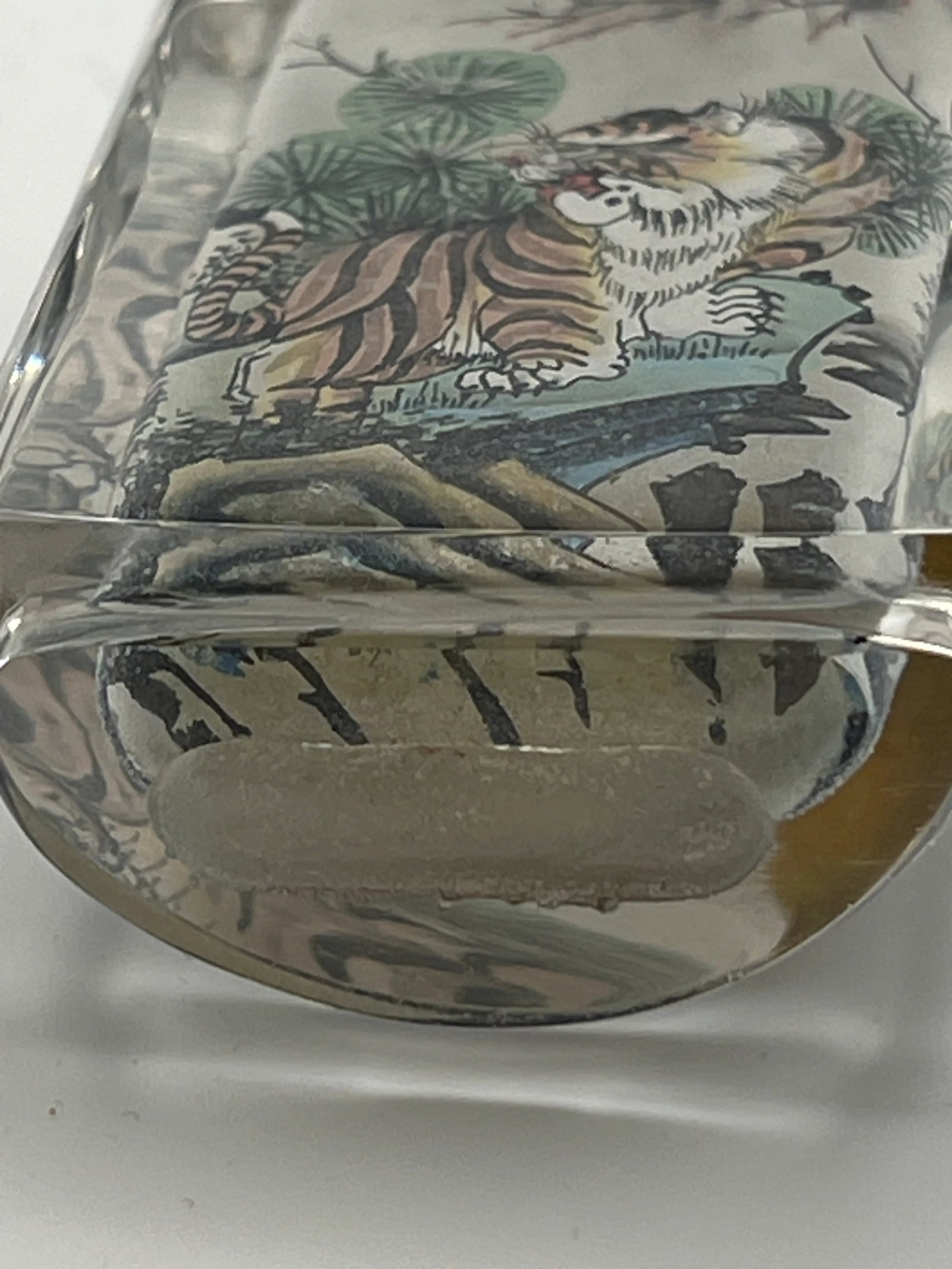Inside Painting Snuff Bottle With Tigers - 8