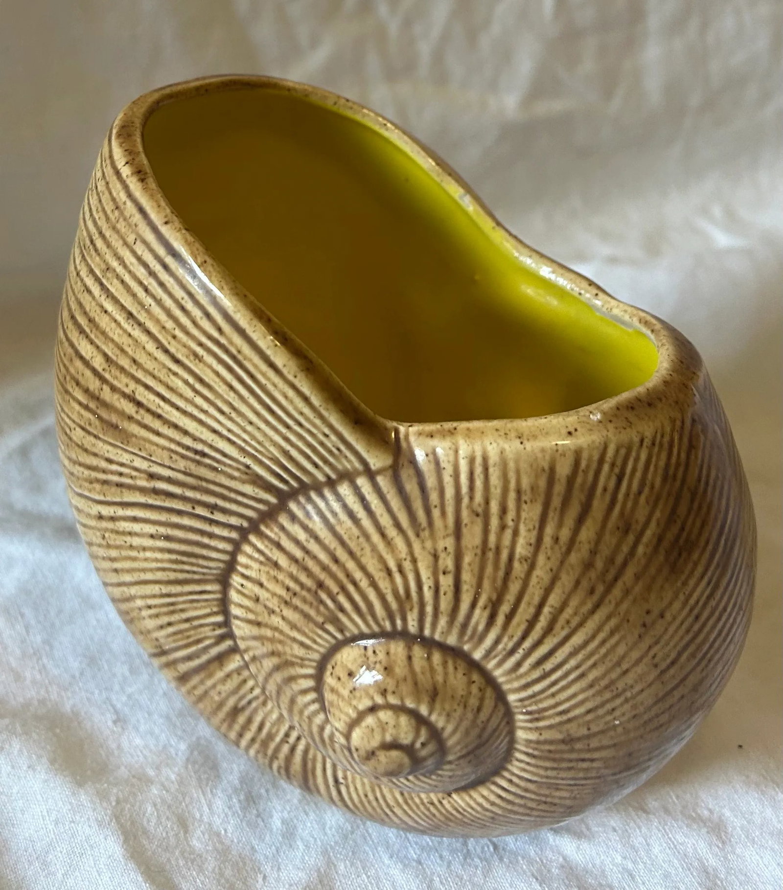 California Coastal Chic Ceramic Seashell Planter, Signed by the Artist - 11