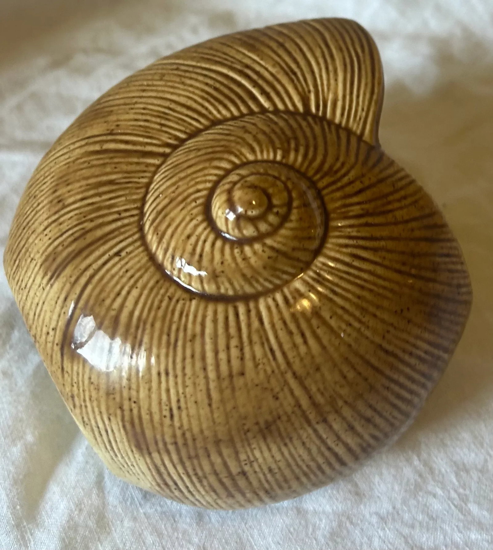California Coastal Chic Ceramic Seashell Planter, Signed by the Artist - 8