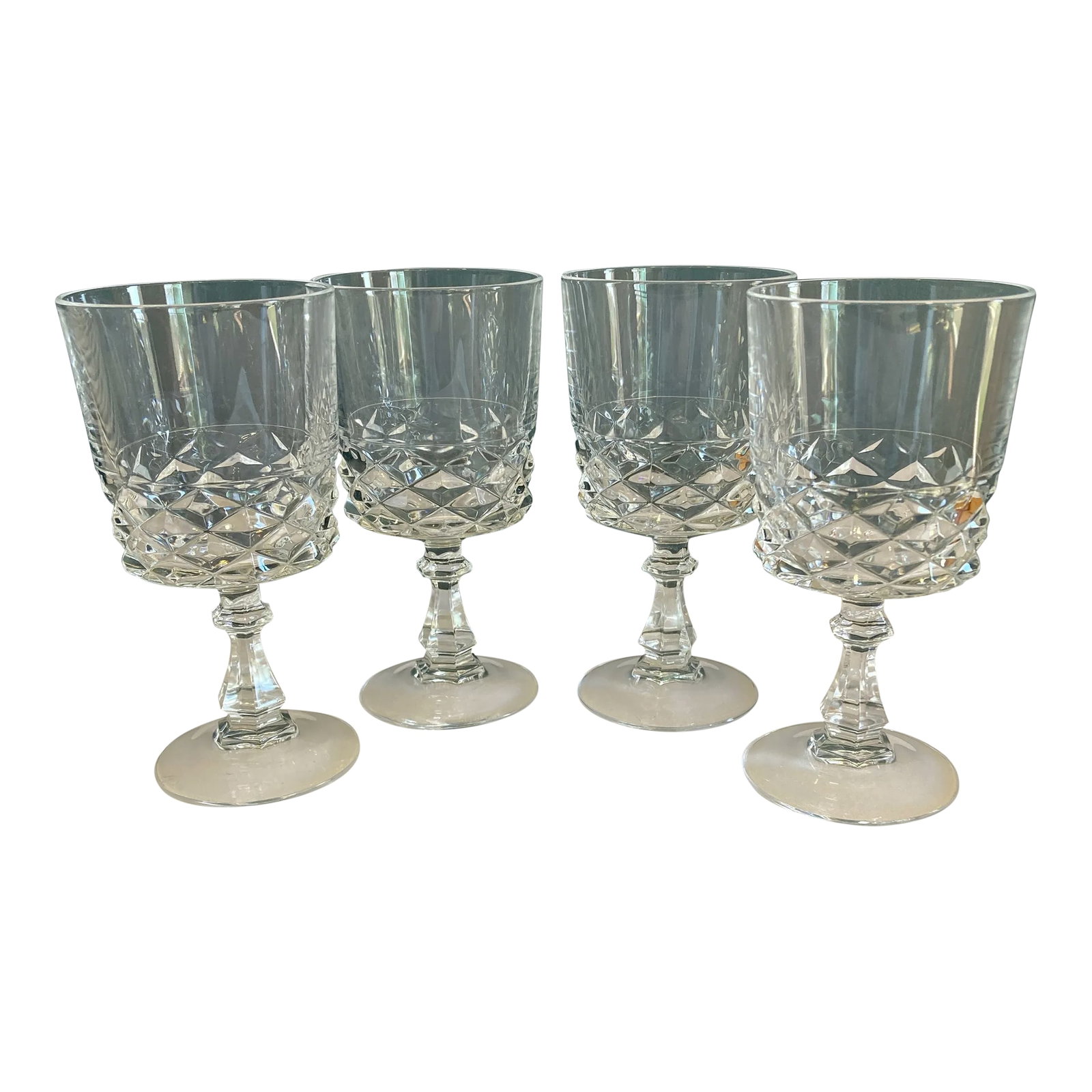 Vintage Cristal D 'Arques Cordial Glasses- Set of 4: Very nice set of four glasses by Cristal D'Arque of France. In excellent condition with no chips or cracks. Condition: Alterations: Original Condition Unaltered Imperfections: Some Imperfections Condi