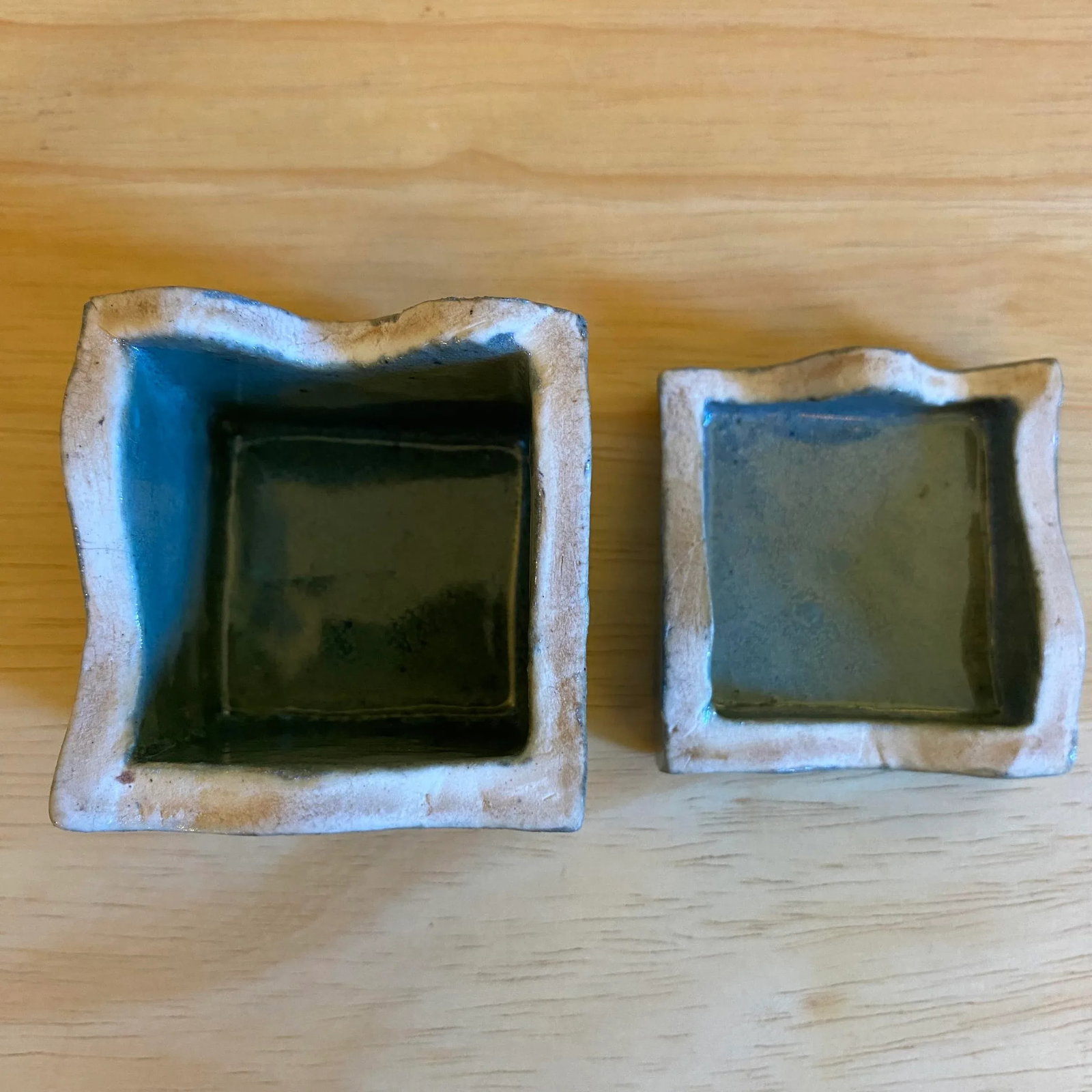 Small Light Blue Gray Studio Pottery Glazed Ceramic Jewelry Gift Trinket Box With Lid Signed Moe Den - 6