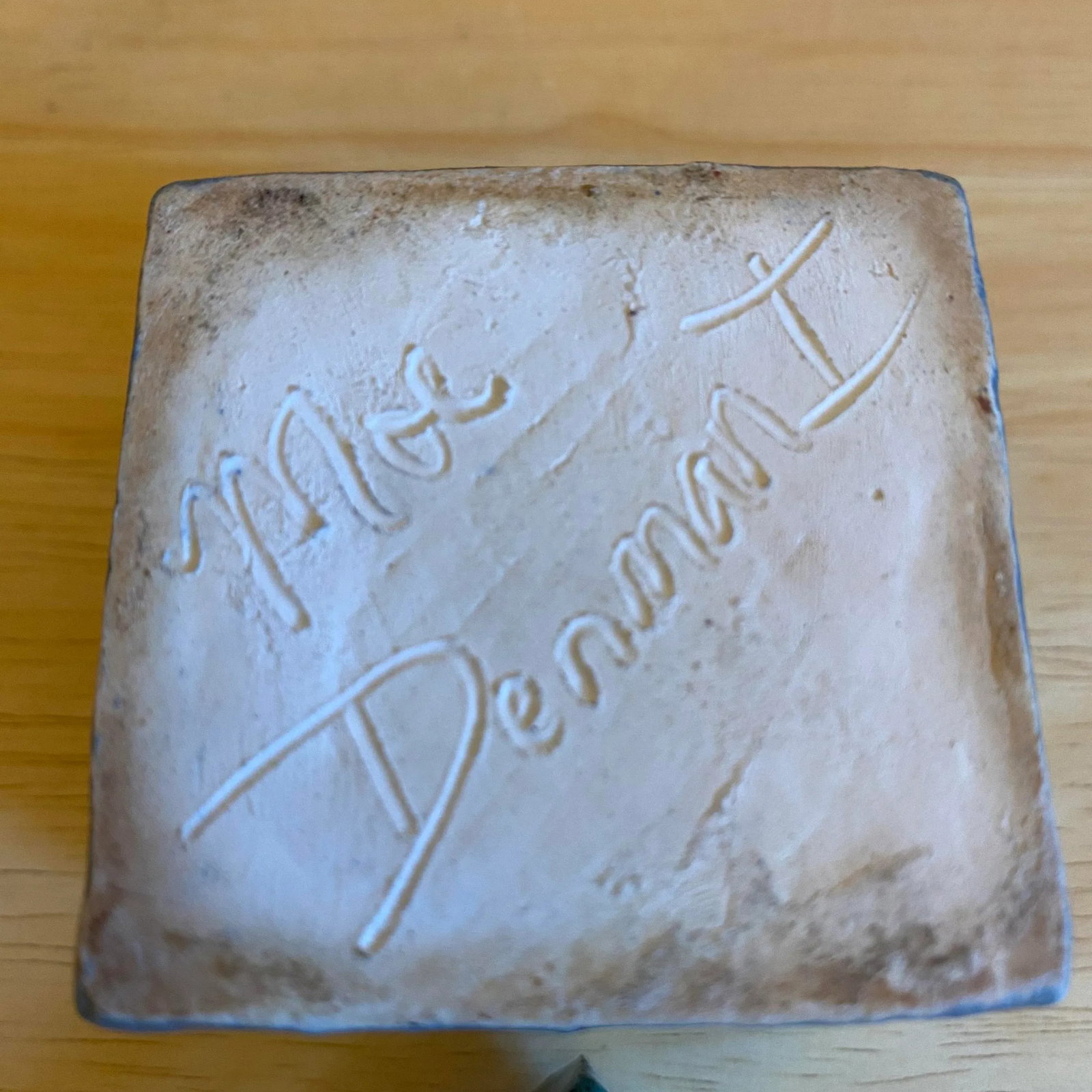 Small Light Blue Gray Studio Pottery Glazed Ceramic Jewelry Gift Trinket Box With Lid Signed Moe Den - 8