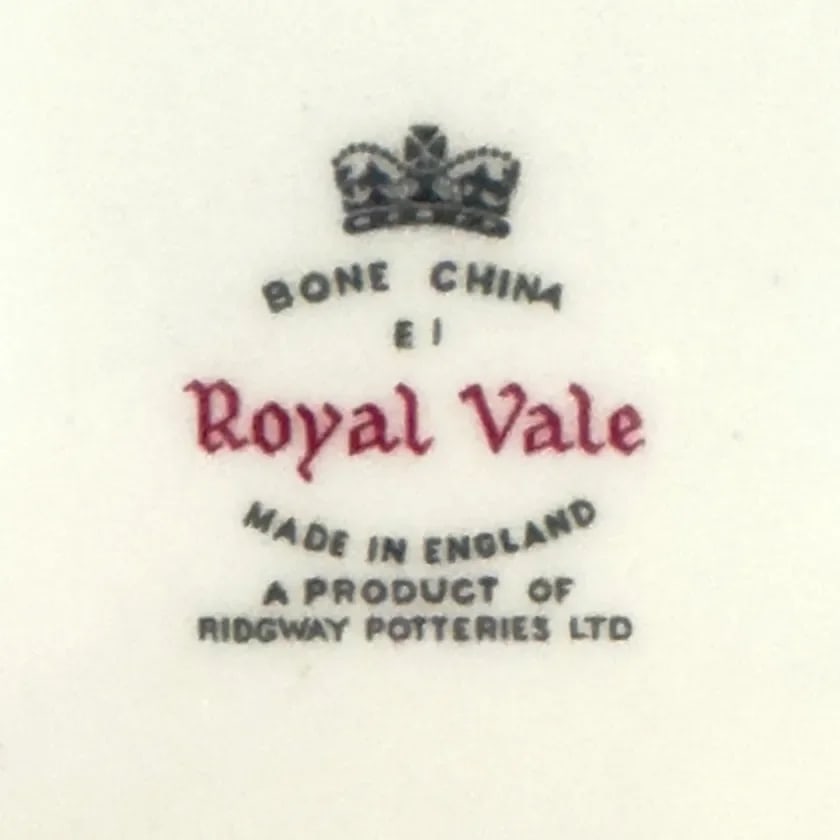 Mid 20th Century Bone China Petite Bread Plates With Rose Motif by Ridgway Potteries, England - Set - 5