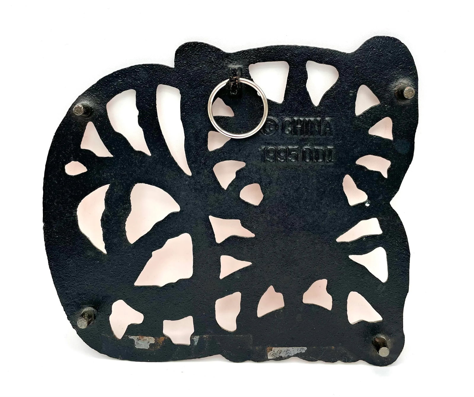 Vintage Metal Copper Cat Trivet - 6