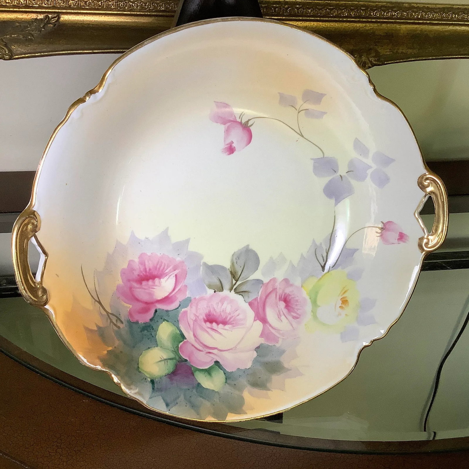 Hand Painted Nippon Centerpiece Bowl - 5