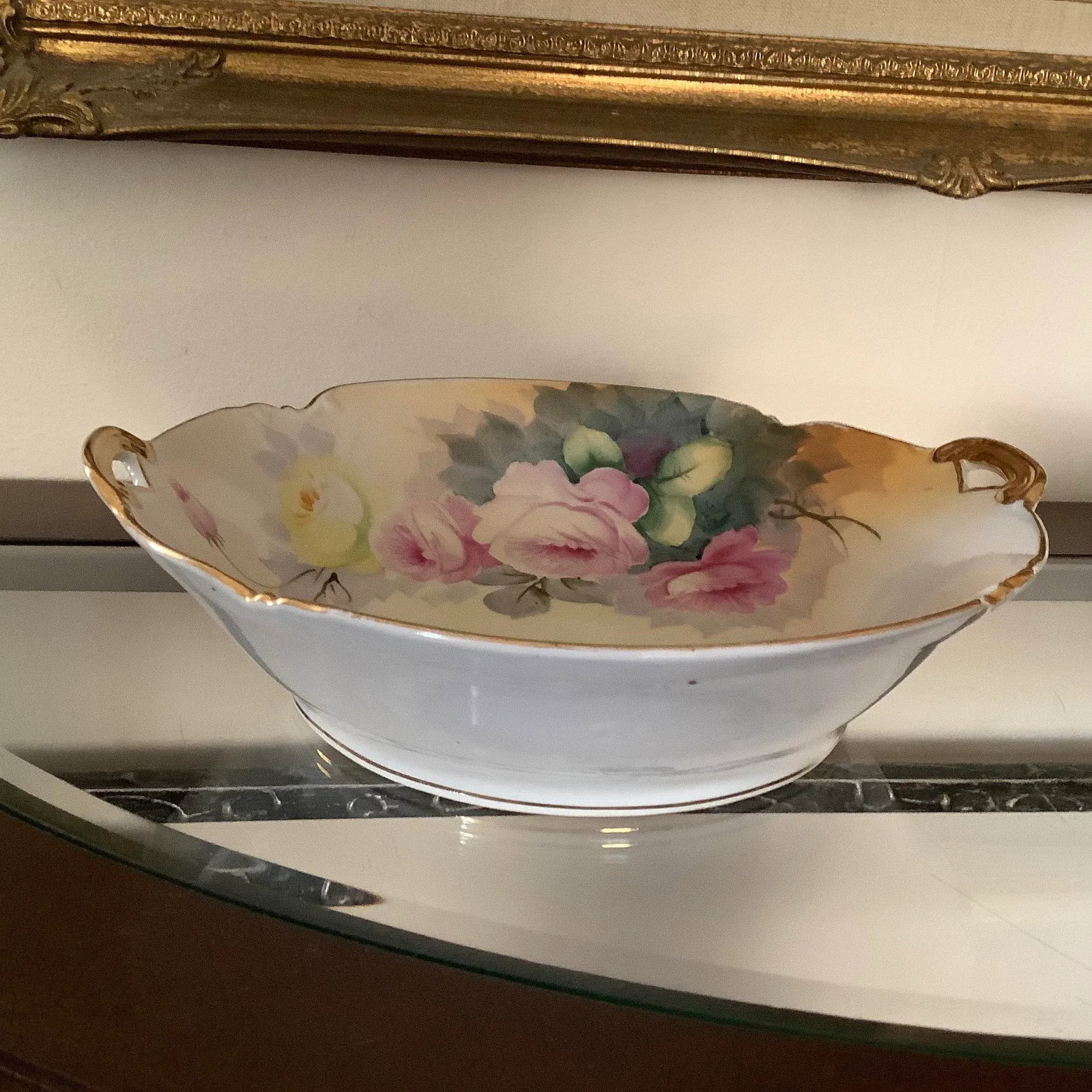 Hand Painted Nippon Centerpiece Bowl - 8