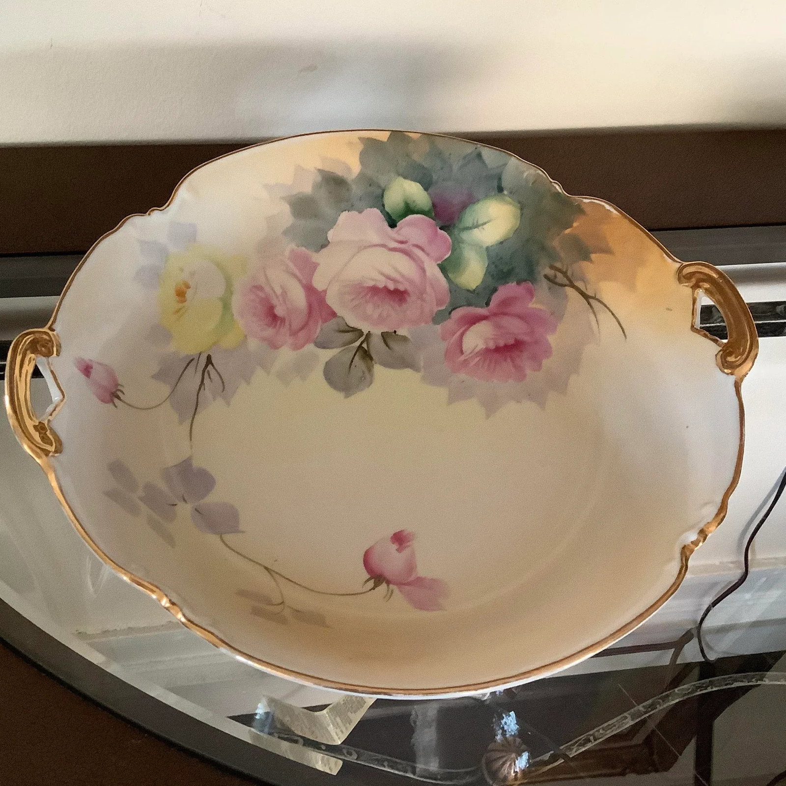 Hand Painted Nippon Centerpiece Bowl - 9