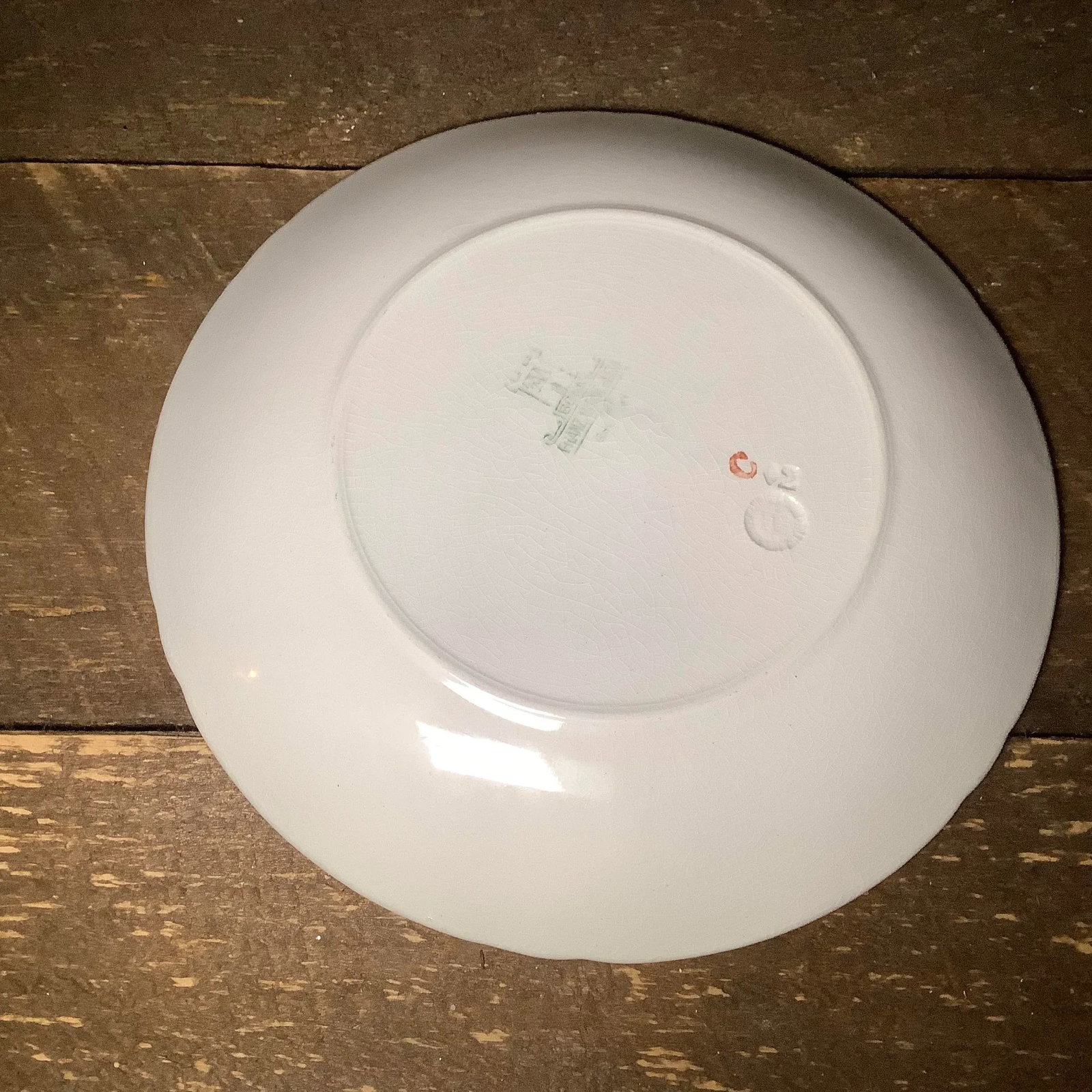 Antique Anton Mehlem Bavarian German Luster Wall Art Cake Plate Featuring Cabbage Roses - 6