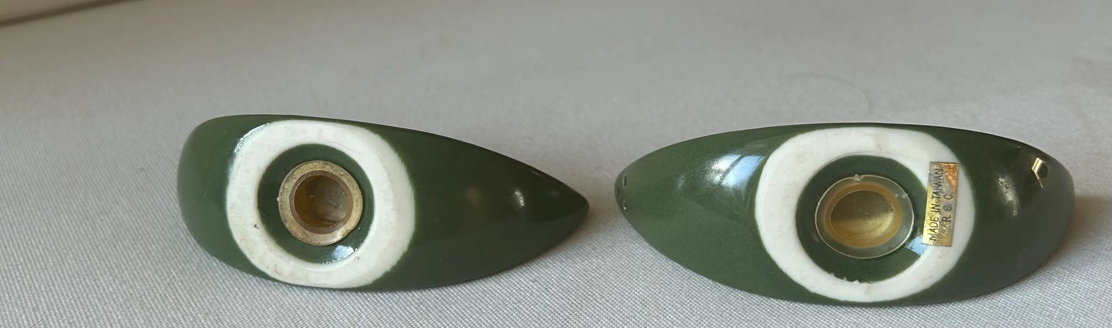 Trompe-l'Oeil Americana Ceramic Watermelon Salt and Pepper Shakers- A Pair - 5