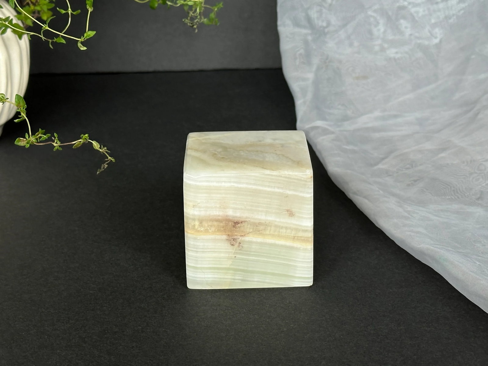 Marble Geometric Cube Paperweight - 4