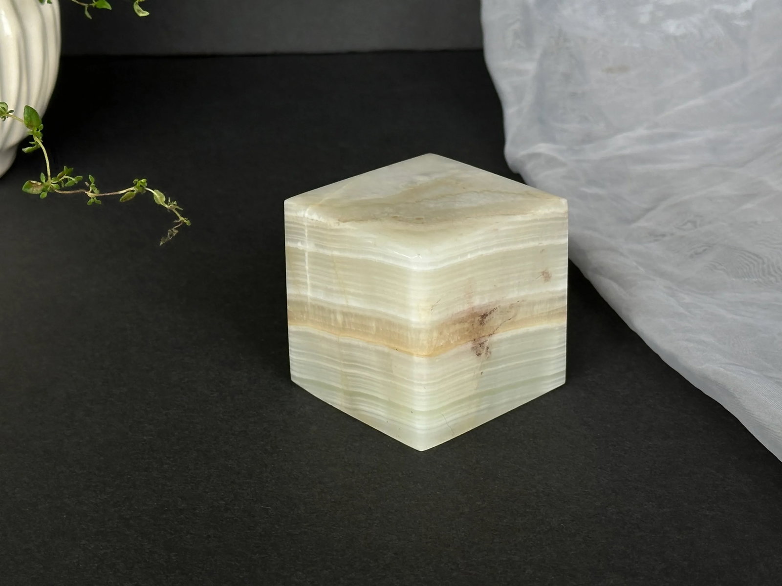 Marble Geometric Cube Paperweight - 5