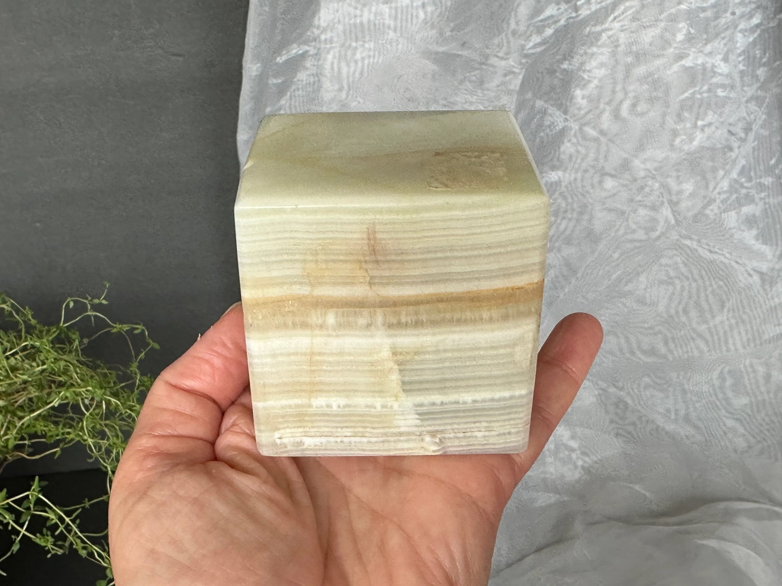 Marble Geometric Cube Paperweight - 9