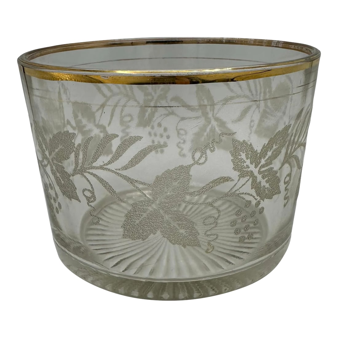 Vintage Bartlett Collins Ice Bucket Cut Base Straight Sides: There is some light wear to the gold rim, typical for the age. This pattern was manufactured from 1947 and is currently discontinued. Condition: Alterations: Original Condition Unaltered Imperfections