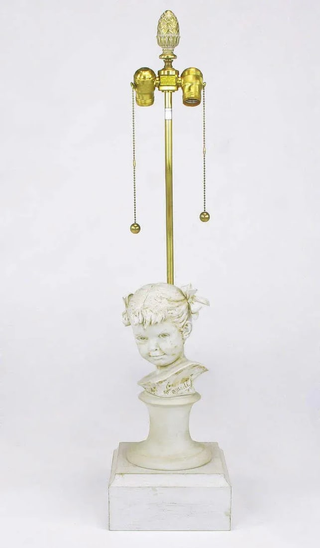 Bruno Merll for Marbro Capodimonte Child Bust Table Lamp - 3