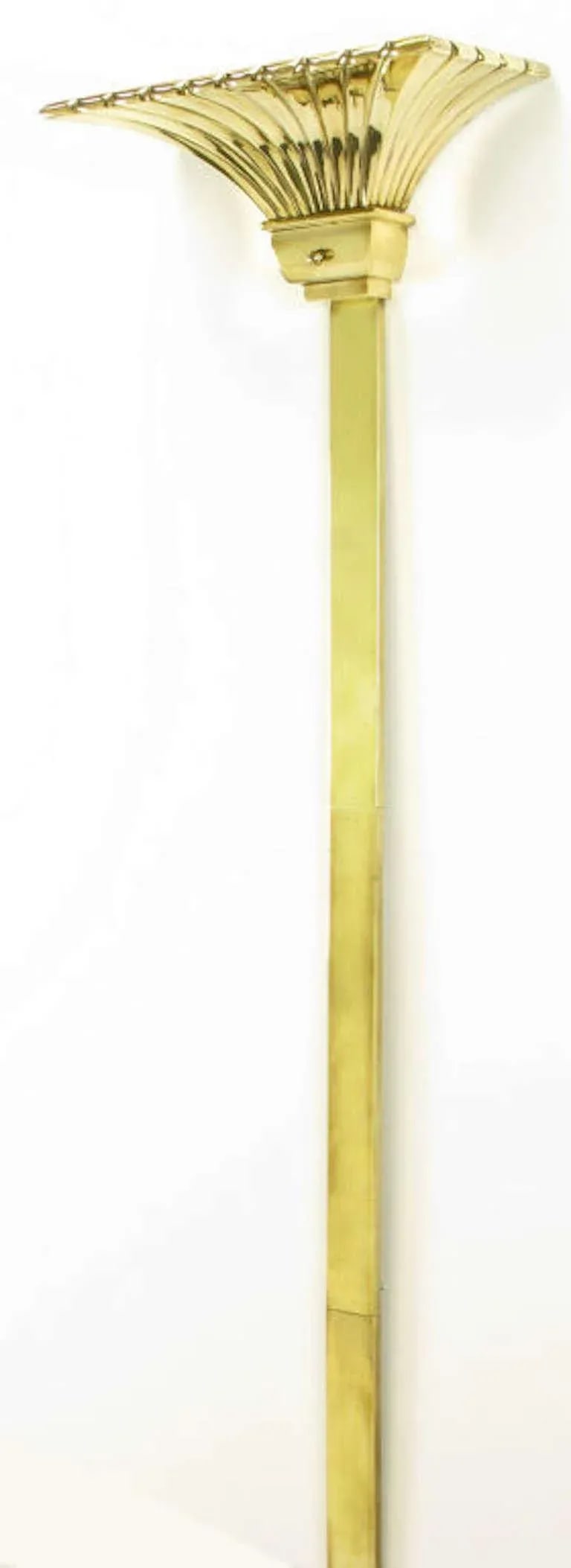 Chapman Lighting Brass Empire Style Wall Mounted Torchiere - 3
