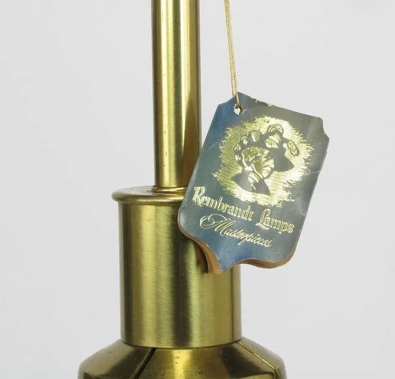 1950s Rembrandt Brass & Azure Blue Table Lamp - 6