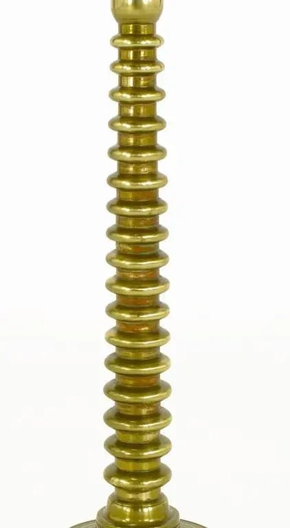 French Moderne Solid Brass Segmented Table Lamp - 5