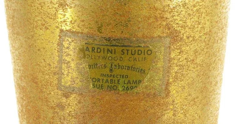 56" Nardini Studio White & Red Reticulated Pottery Table Lamp - 7