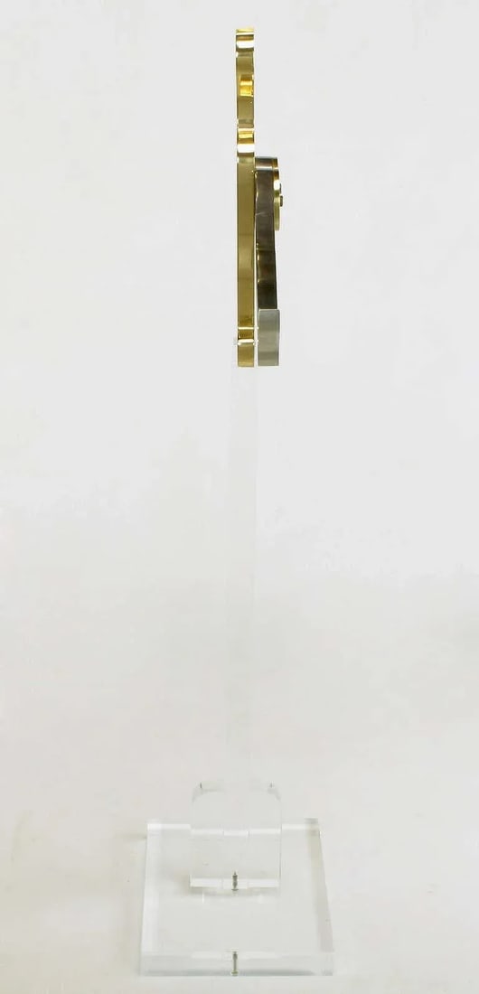Eichengreem & Gensburg Brass & Aluminum Gymnast Sculpture on Lucite Stand - 5