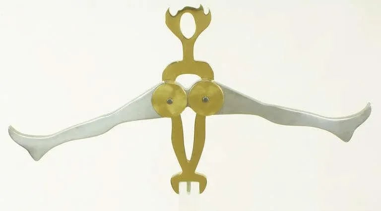 Eichengreem & Gensburg Brass & Aluminum Gymnast Sculpture on Lucite Stand - 6