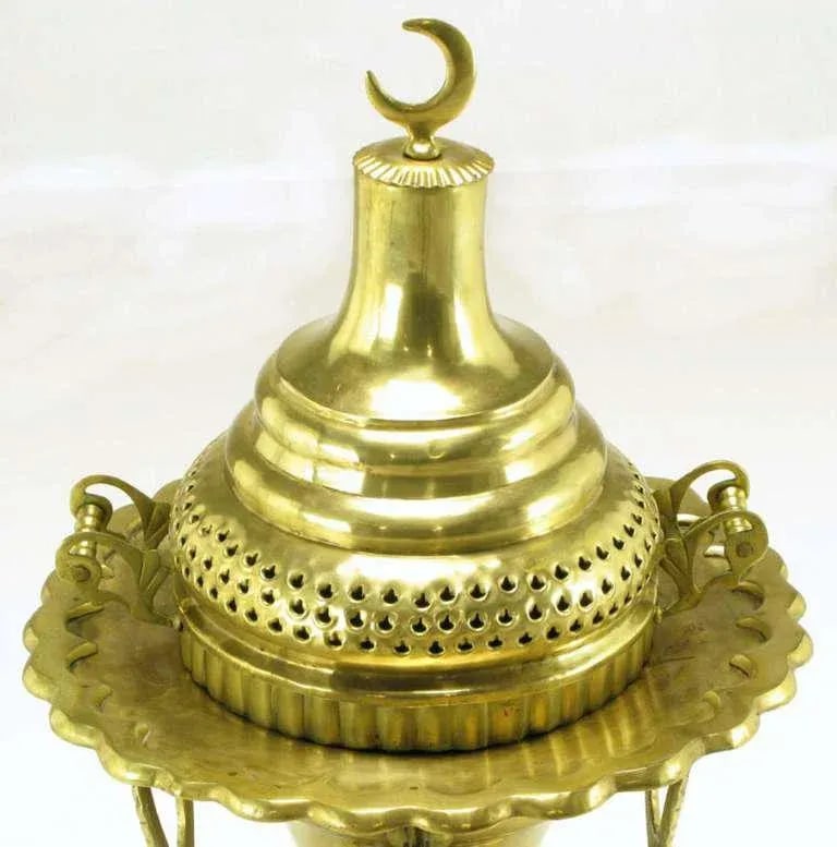 Moroccan Pierced and Ornamented Brass Coal Burning Stove - 2