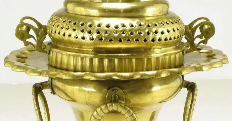 Moroccan Pierced and Ornamented Brass Coal Burning Stove - 3