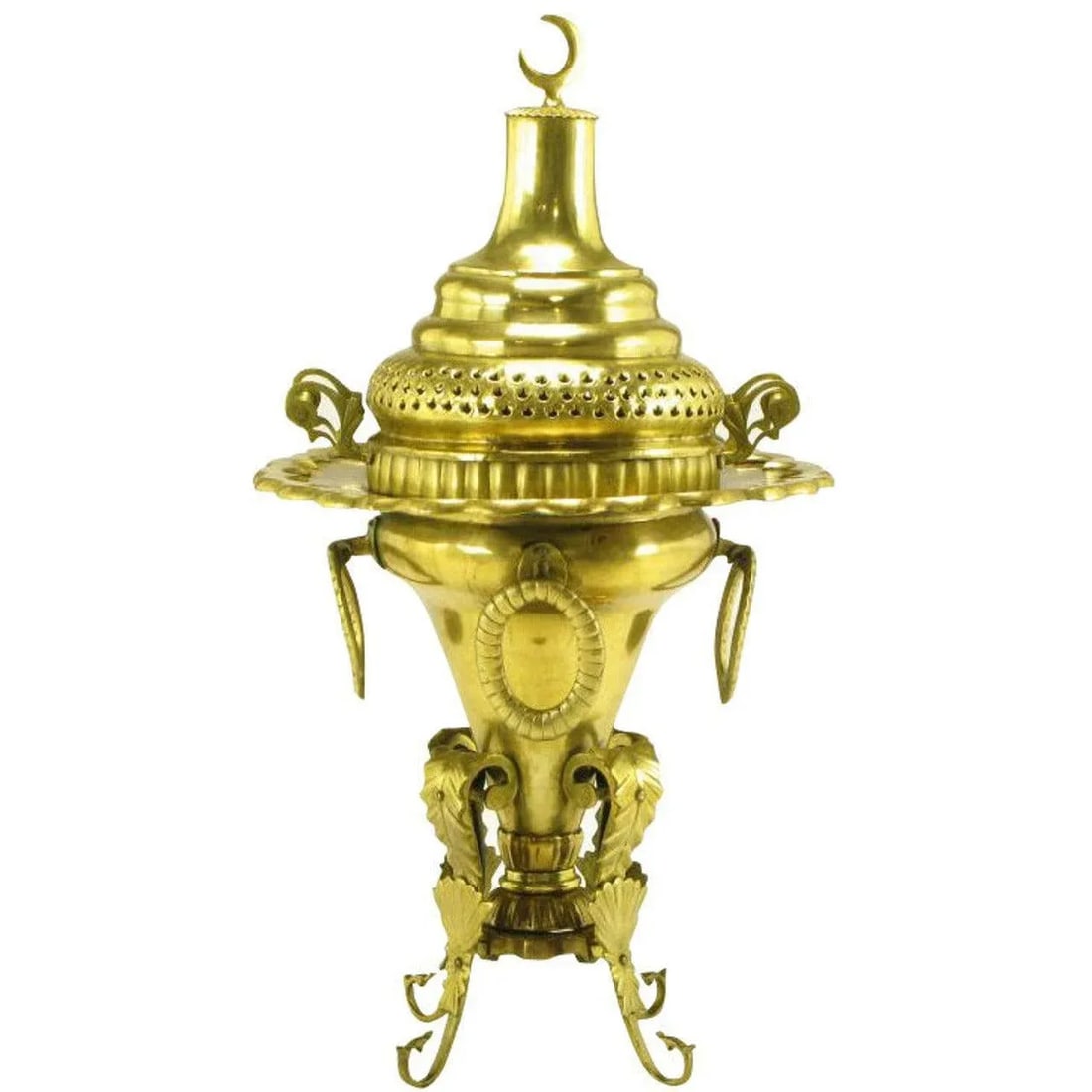 Moroccan Pierced and Ornamented Brass Coal Burning Stove - 7