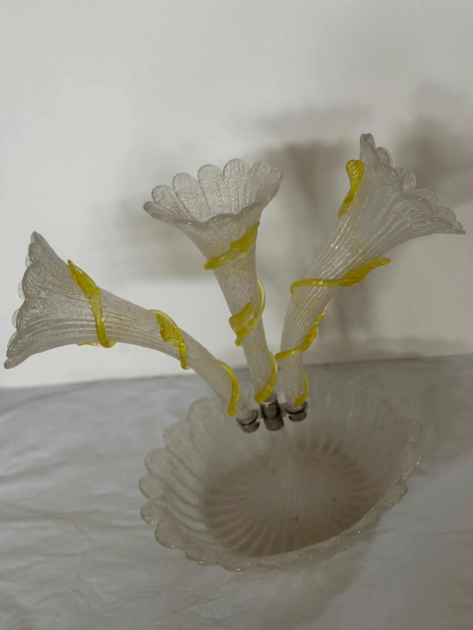Antique Crystal Glass Epergne - 2