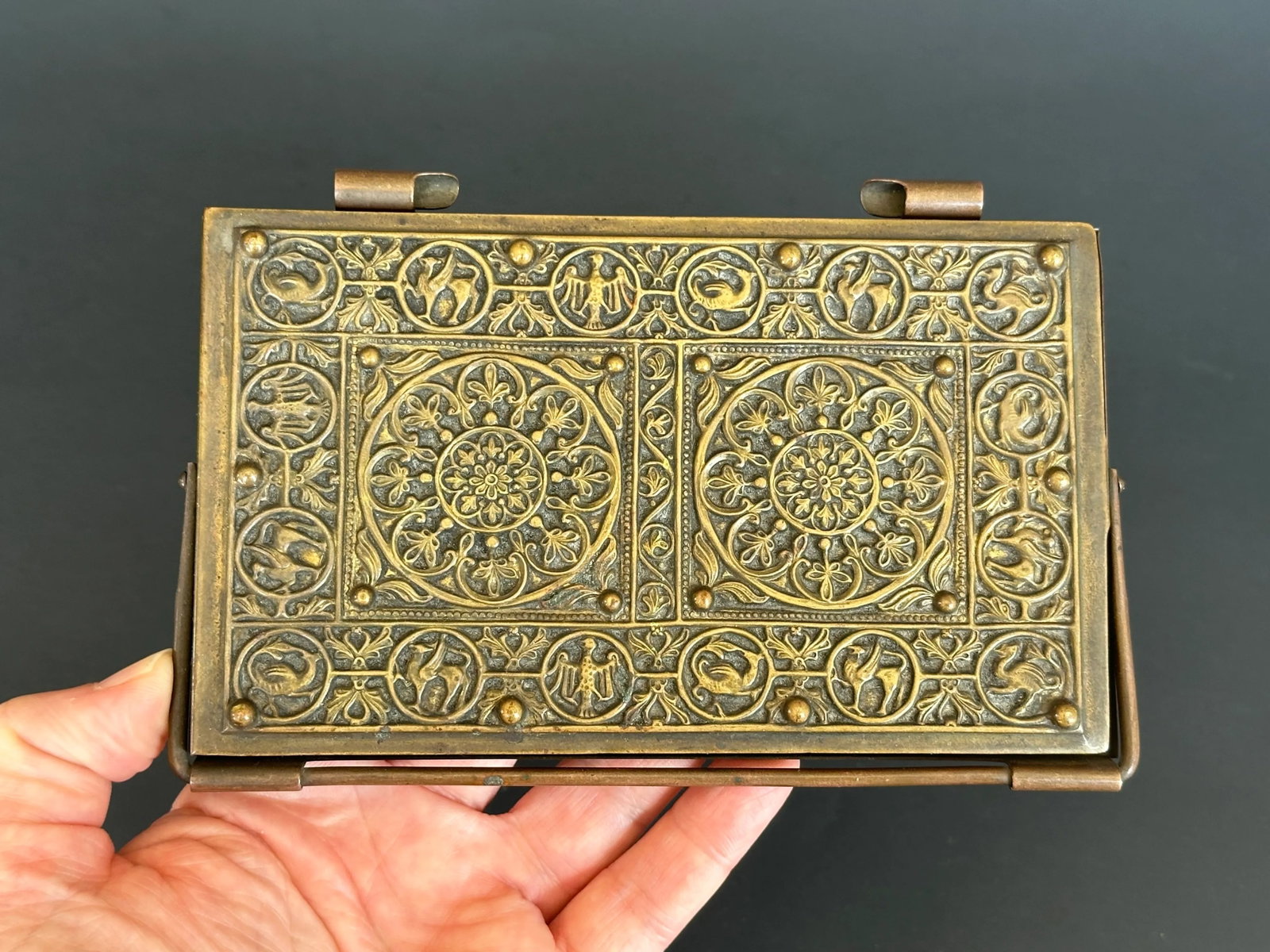 Antique Weimar Germany Bronze Box Notebook Case - 10