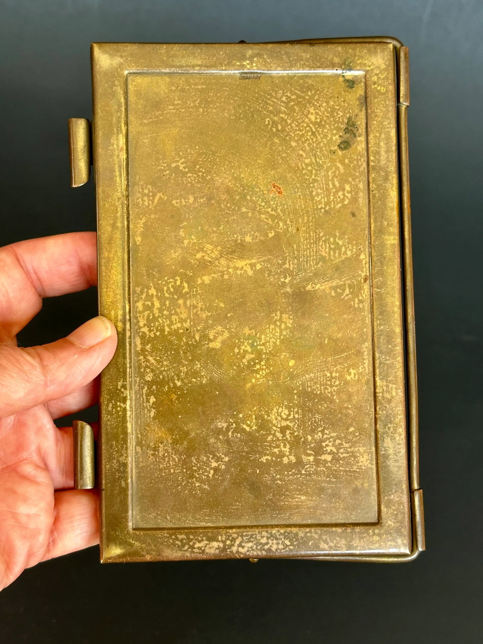 Antique Weimar Germany Bronze Box Notebook Case - 8