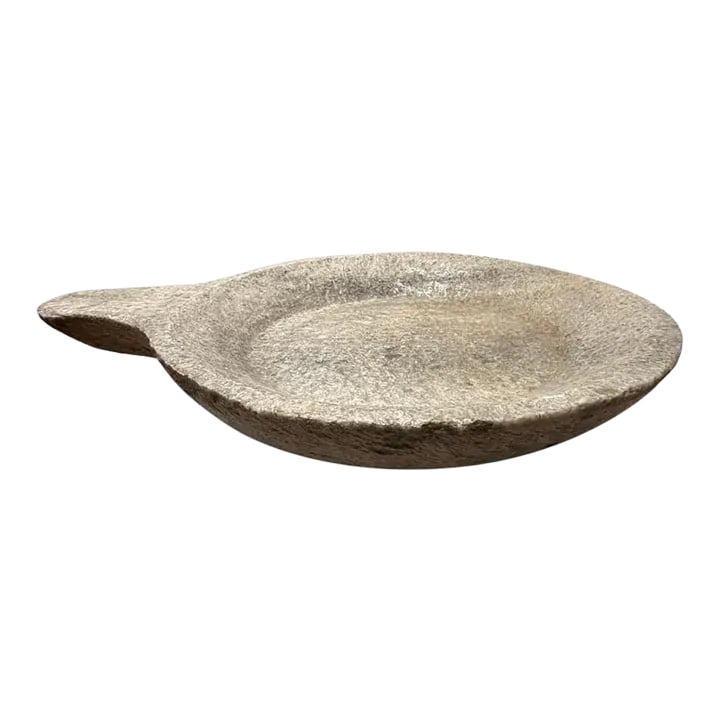 Vintage Stone Plate: This vintage handcrafted decorative plate is hand carved by artisans from India from one piece of stone. A unique plate that works in any design space is a must-have decorative accent to your environm
