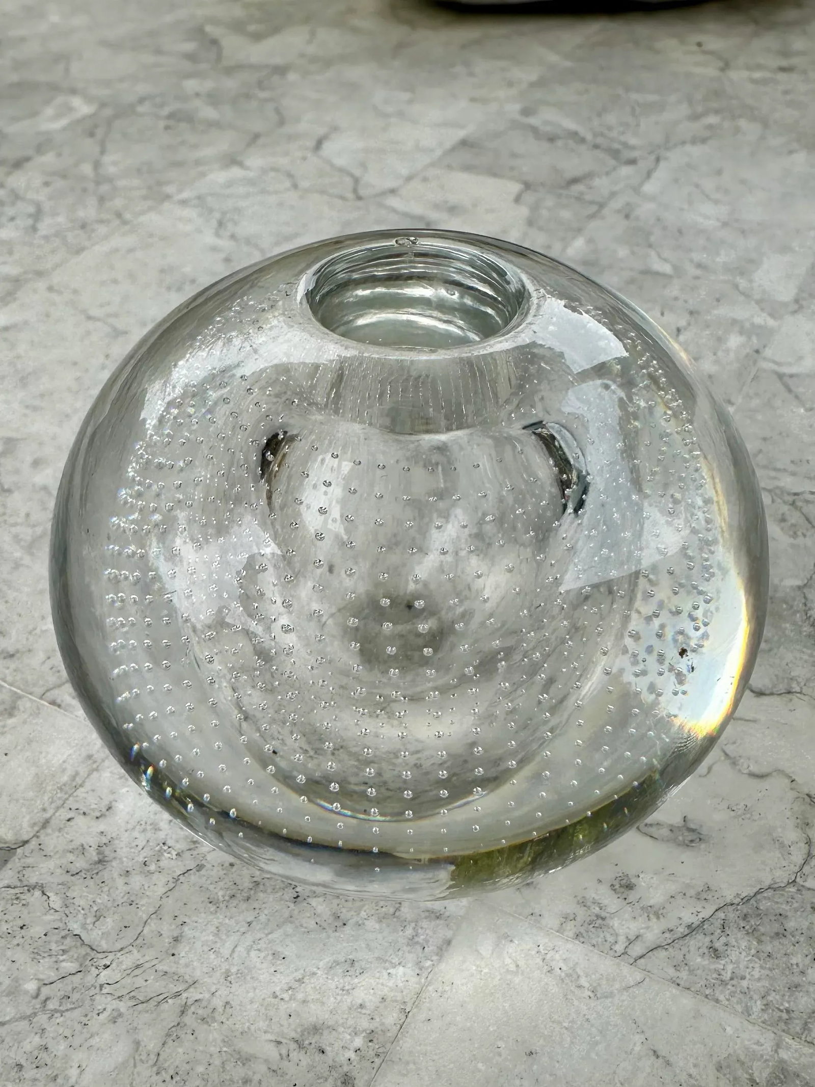 A.d. Copier for Leerdam Clear Glass Spijkervaas Vase With Control Bubbles G9354 - 2
