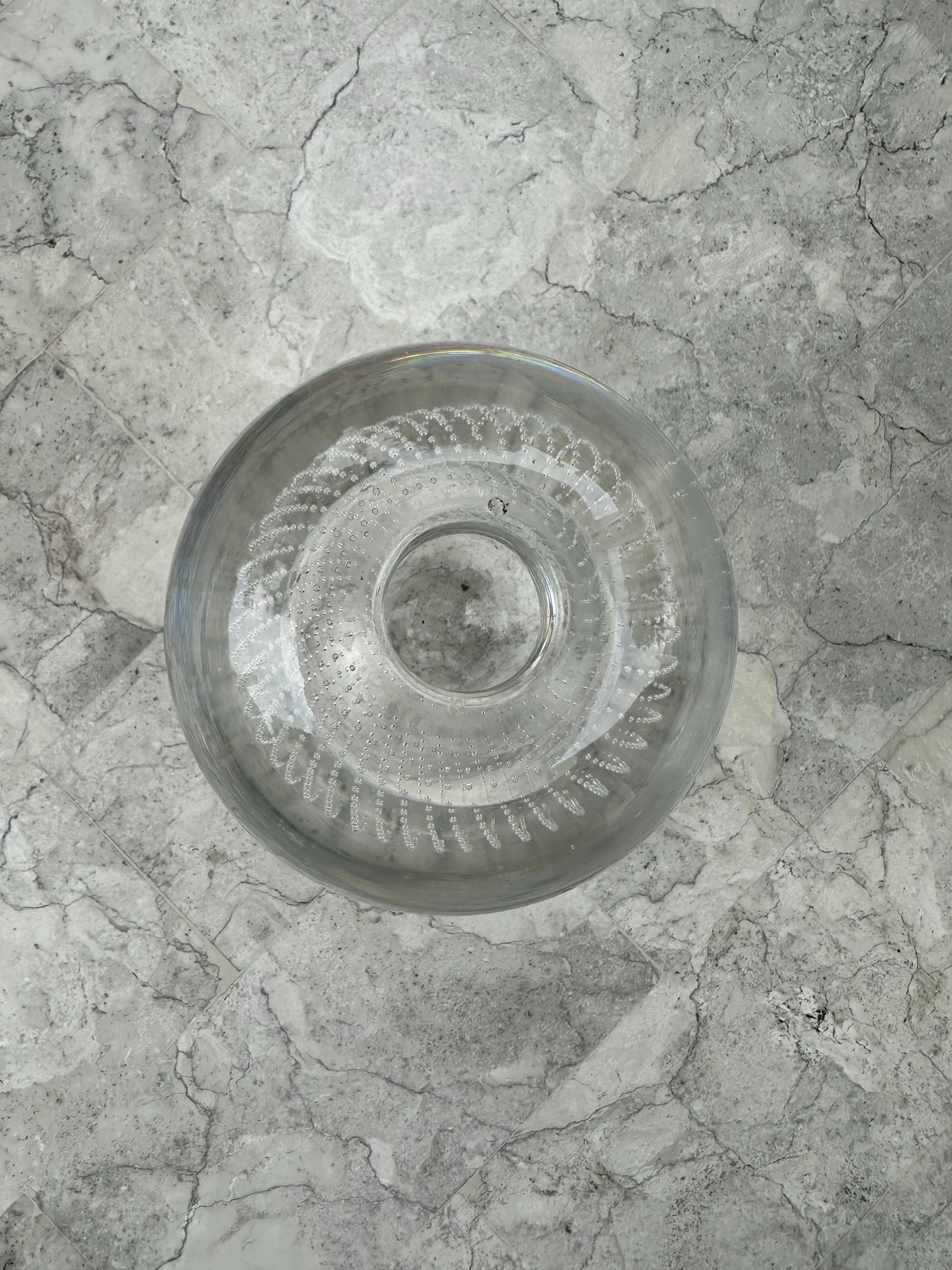 A.d. Copier for Leerdam Clear Glass Spijkervaas Vase With Control Bubbles G9354 - 4
