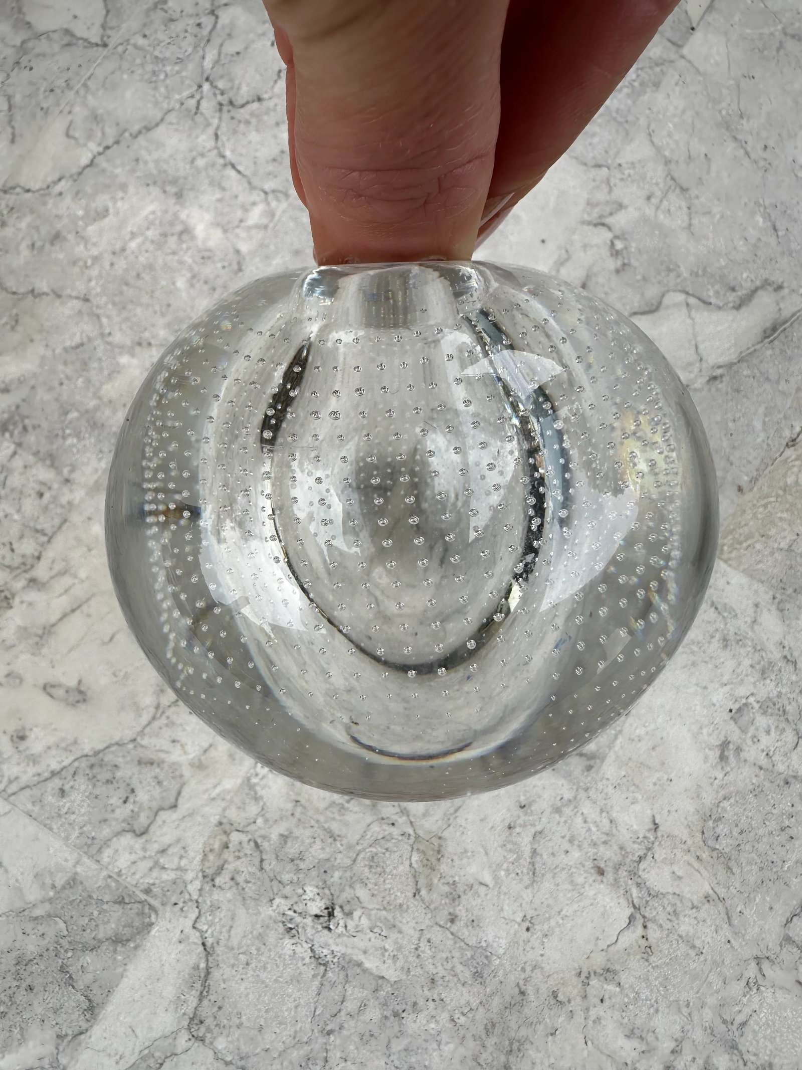 A.d. Copier for Leerdam Clear Glass Spijkervaas Vase With Control Bubbles G9354 - 7