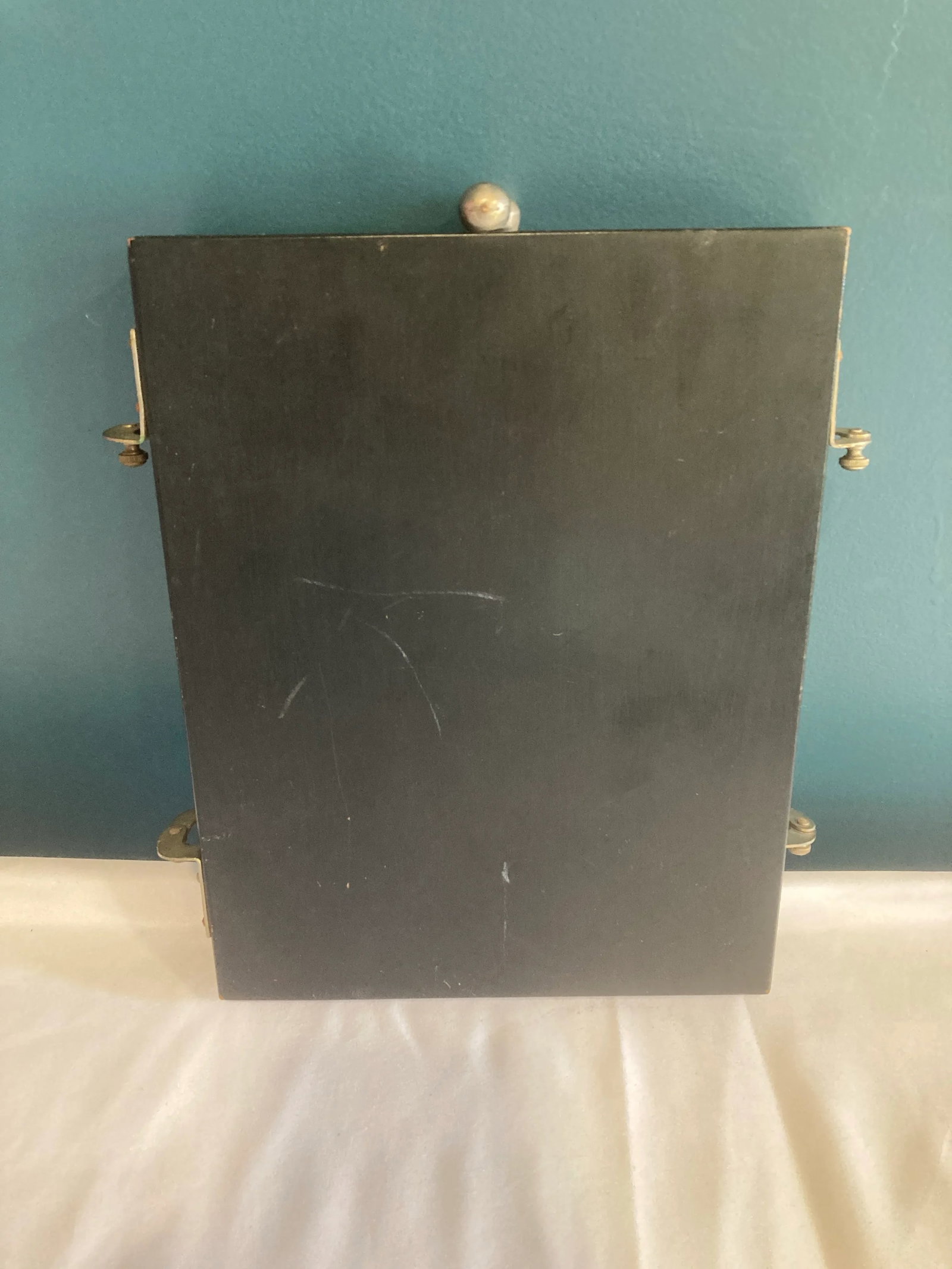 Early 20th Century Art Deco Folding Triple Mirror With Black Frame - 7